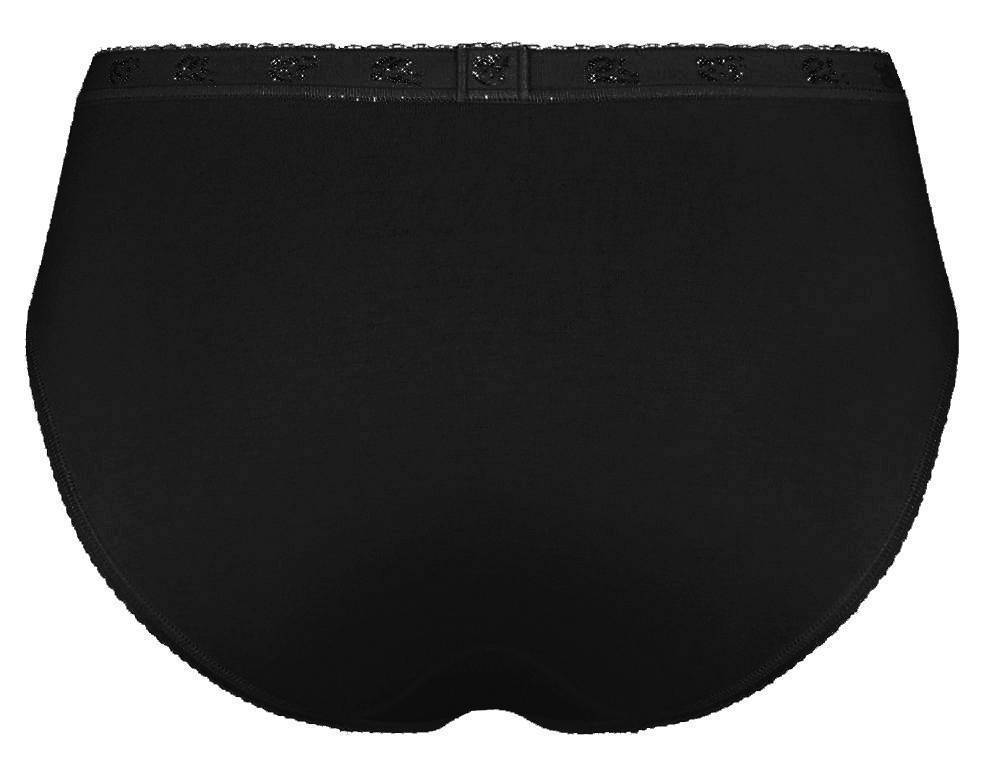 Γυναικεία slip Βαμβακερό Δαντέλα Sloggi Chic Midi 10005199-0004 ΜΑΥΡΟ