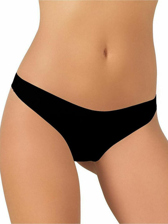 JADEA string 8002 Γυναικίο εσώρουχο χωρίς ραφές laser cut μαύρο