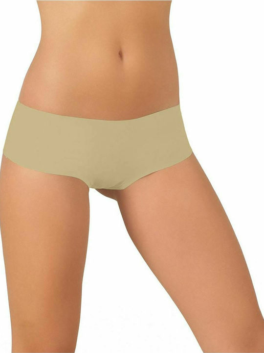 JADEA BOXER 8003 Γυναικείο εσώρουχο χωρίς ραφές LASER CUT μπεζ