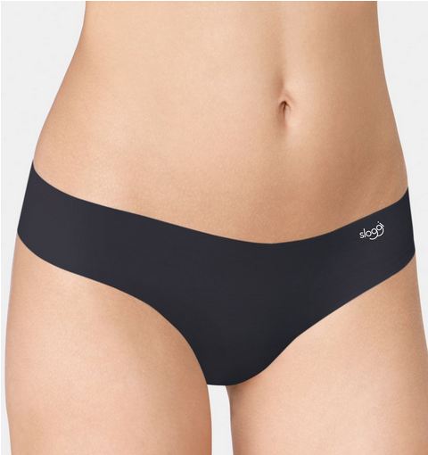 Γυναικείο εσώρουχο χωρίς ραφές  Sloggi Zero Light Microfibre Hipstring 2 PACK 10184928-04 Μαύρο 