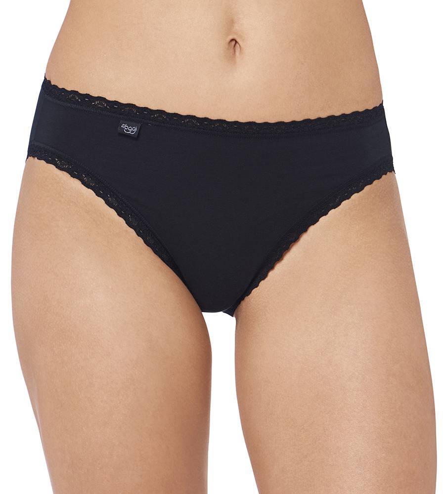 Γυναικείο Εσώρουχο Βαμβακερό Tai 3PACK Sloggi 24/7 Cotton Lace 10167199-0004 ΜΑΥΡΟ
