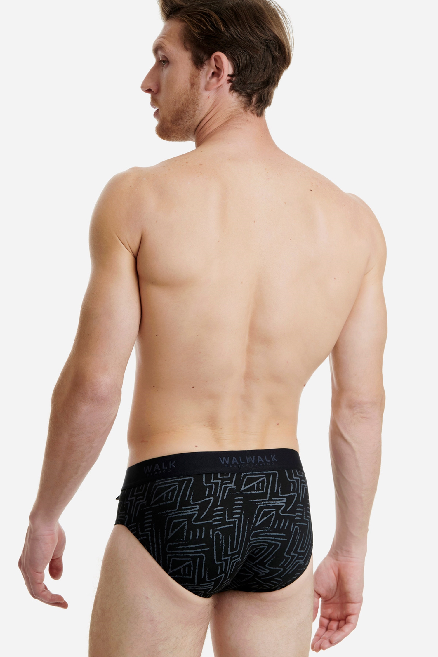 Ανδρικό εσώρουχο Bamboo Slip Walk W1775-6 Μαύρο