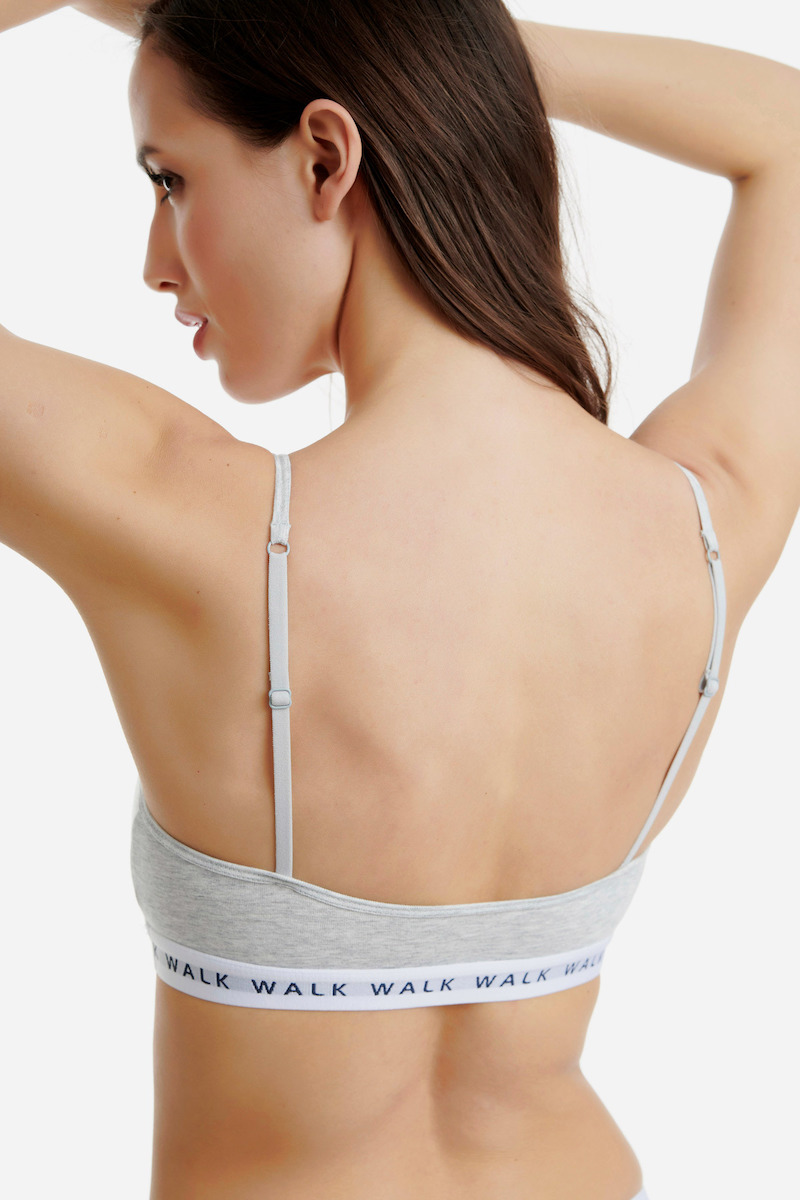 Γυναικείο βαμβακερό μπουστάκι Walk W2250-14 Γκρι