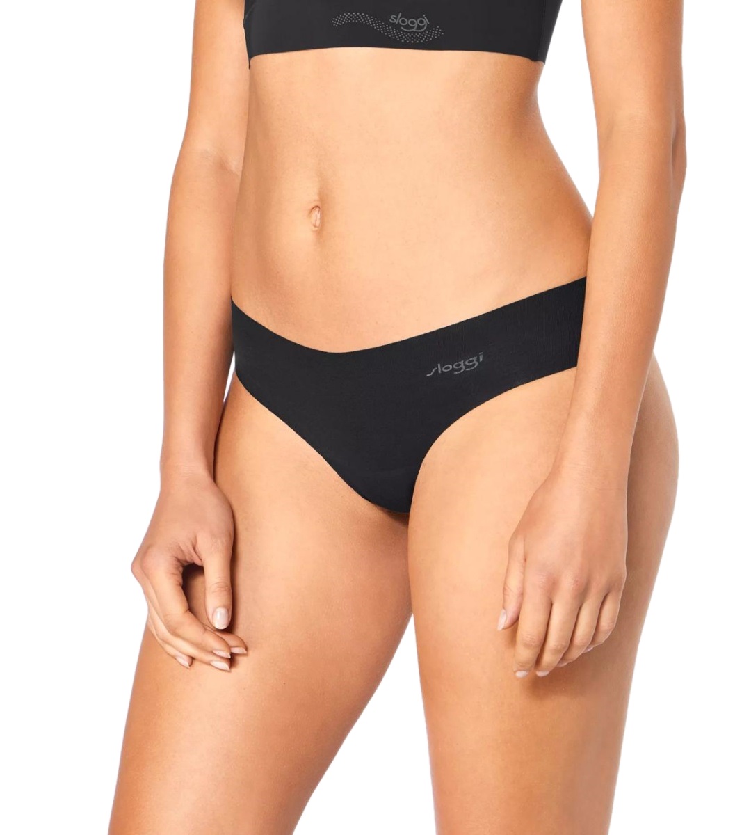 Γυναικείο εσώρουχο Χωρίς Ραφές Sloggi Zero Cotton Hipstring 10193310-0004/04 Μαύρο