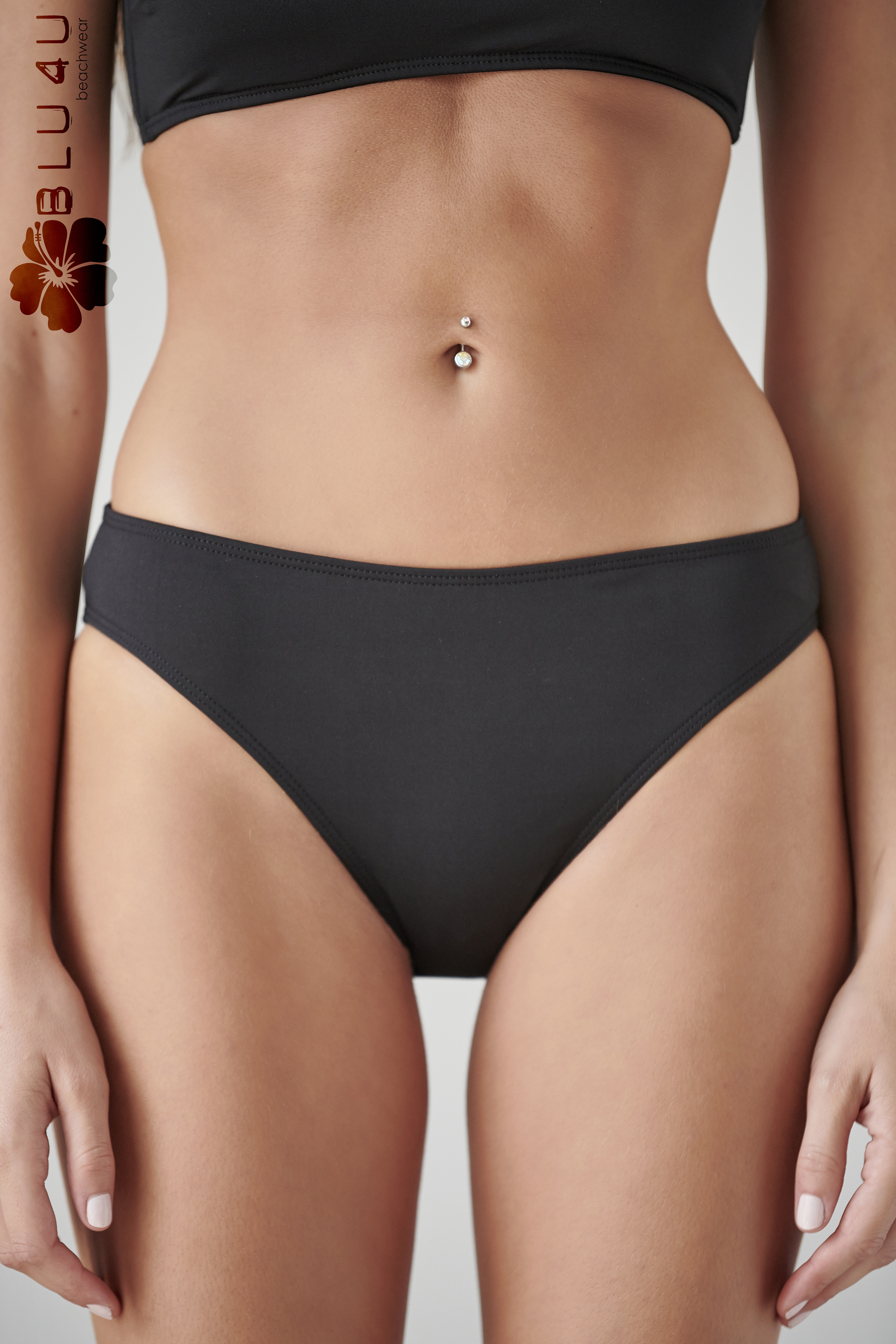 Γυναικείο μαγιό Bikini Bottom FASHION SOLIDS BLU4U 25365083-02 ΜΑΥΡΟ