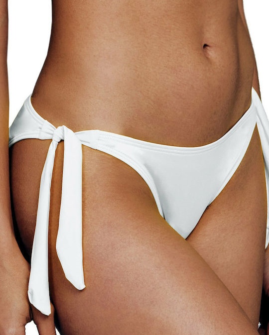 Γυναικείο μαγιό Bikini Bottom με κορδόνι BLU4U 26365082-01 ΛΕΥΚΟ