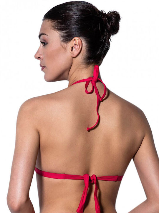 Γυναικείο μαγιό Μονόχρωμο Τριγωνάκι Bikini top push up Bluepoint 26066089-07 B Cup Κόκκινο
