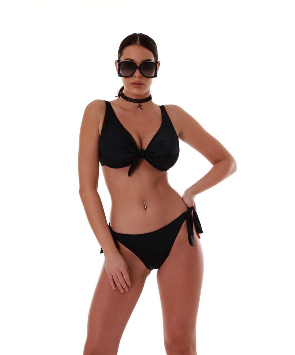 Γυναικείο μαγιό με πλαϊνό κορδόνι Bikini Bottom Bluepoint 26065094-02 BLACK