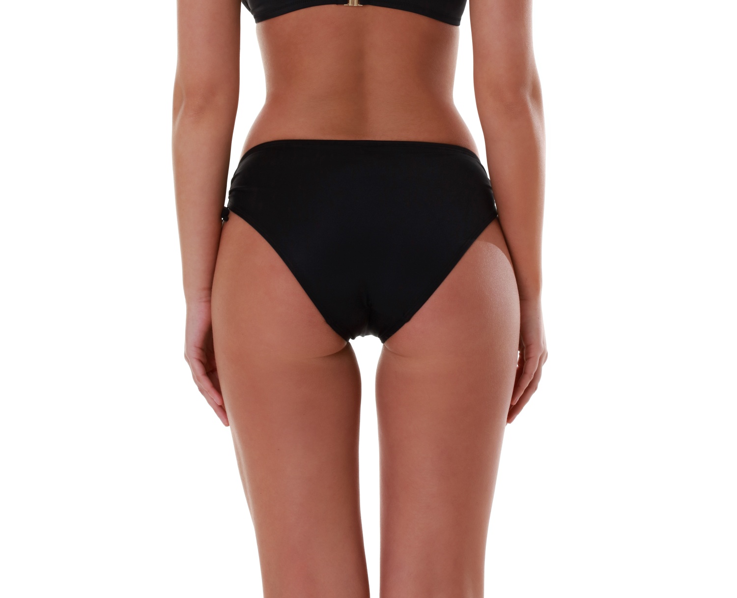 Γυναικείο μαγιό ψηλόμεσο bikini bottom με σούρα Bluepoint 25065096-02 ΜΑΥΡΟ