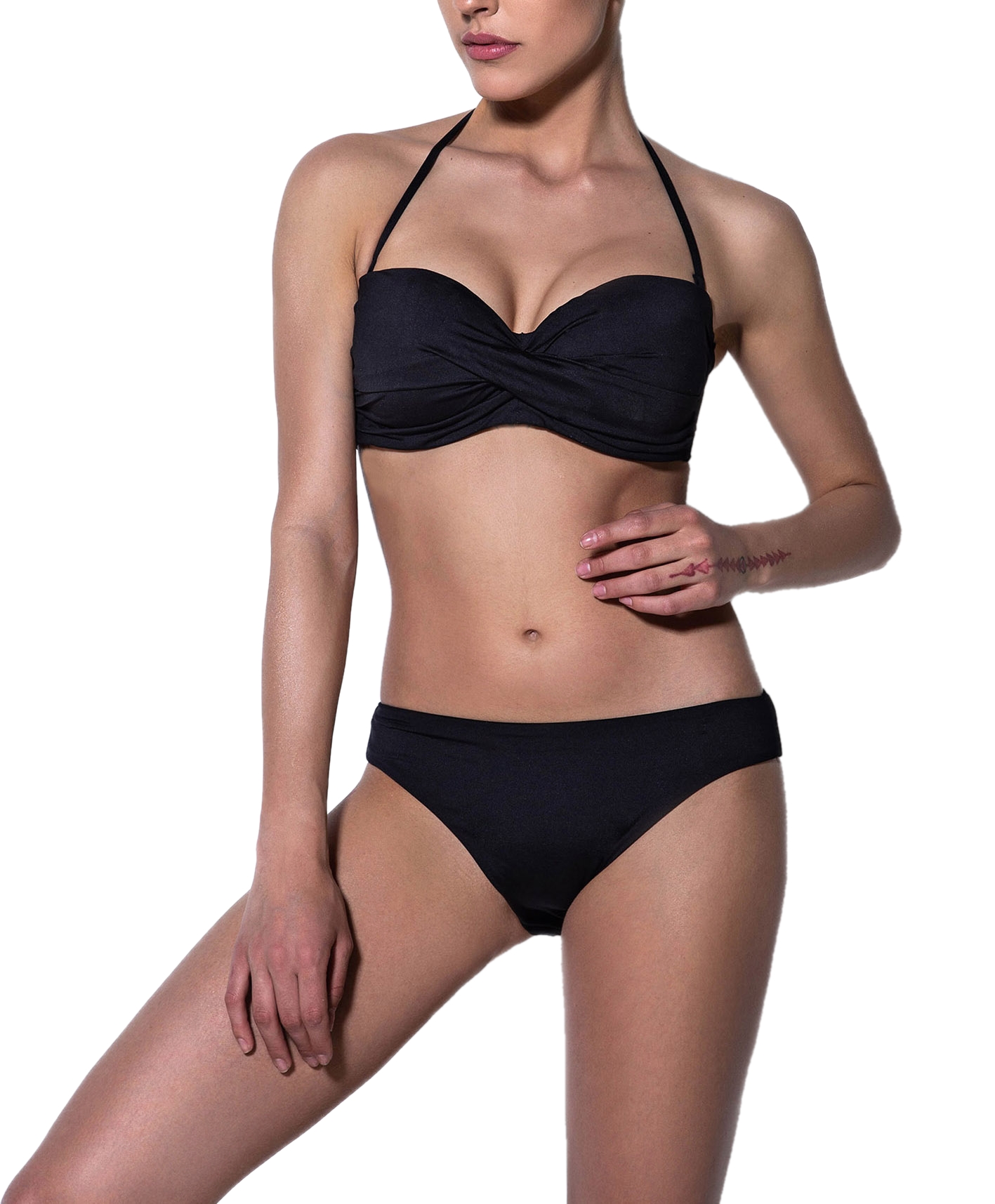 Γυναικείο μαγιό Bikini Top Strapless Bluepoint 26066093D-02  D Cup ΜΑΥΡΟ