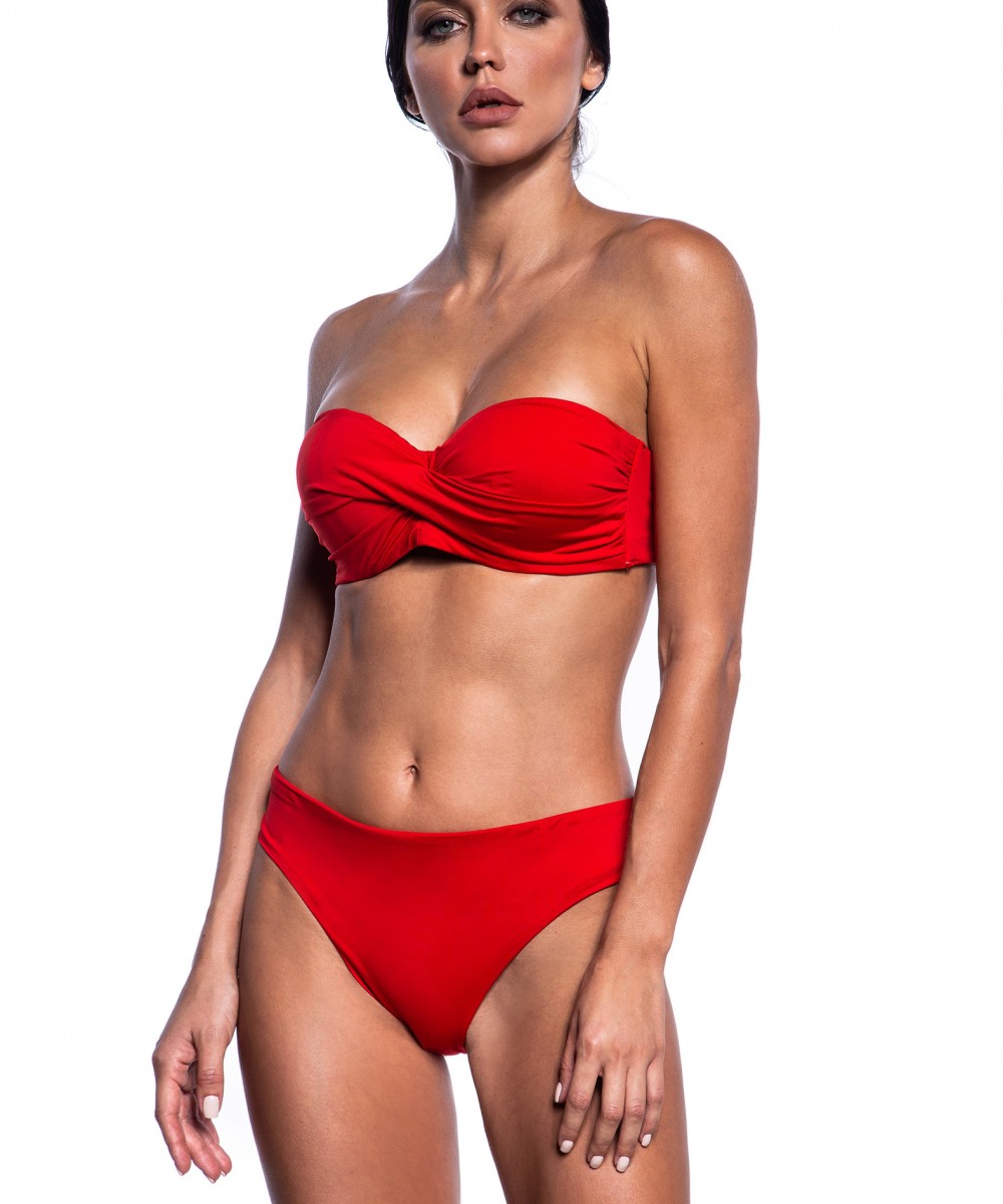 Γυναικείο μαγιό Bikini Top Strapless Bluepoint 26066093D-07  D Cup ΚΟΚΚΙΝΟ