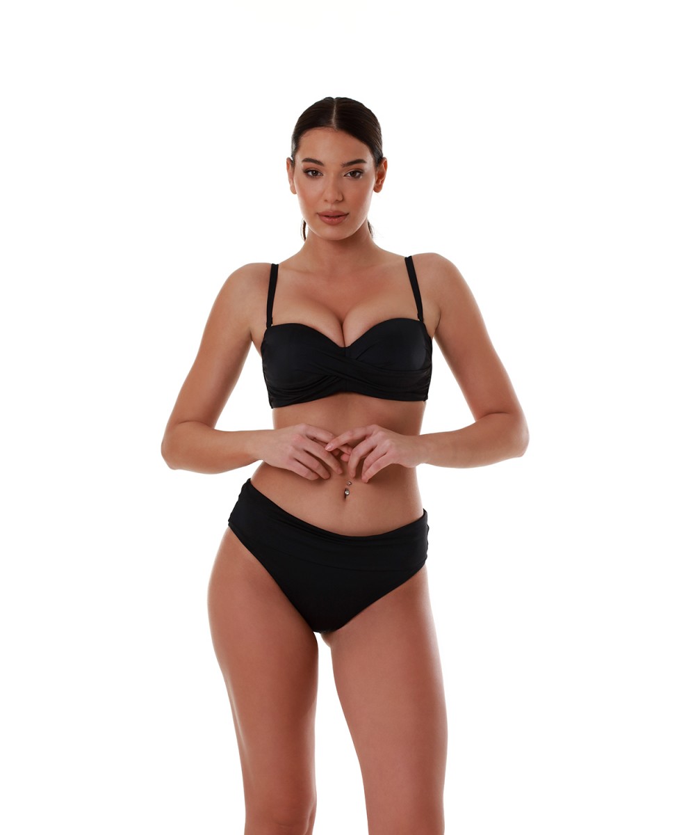 Γυναικείο μαγιό Bikini Top Strapless Bluepoint 26066093D-02  D Cup ΜΑΥΡΟ