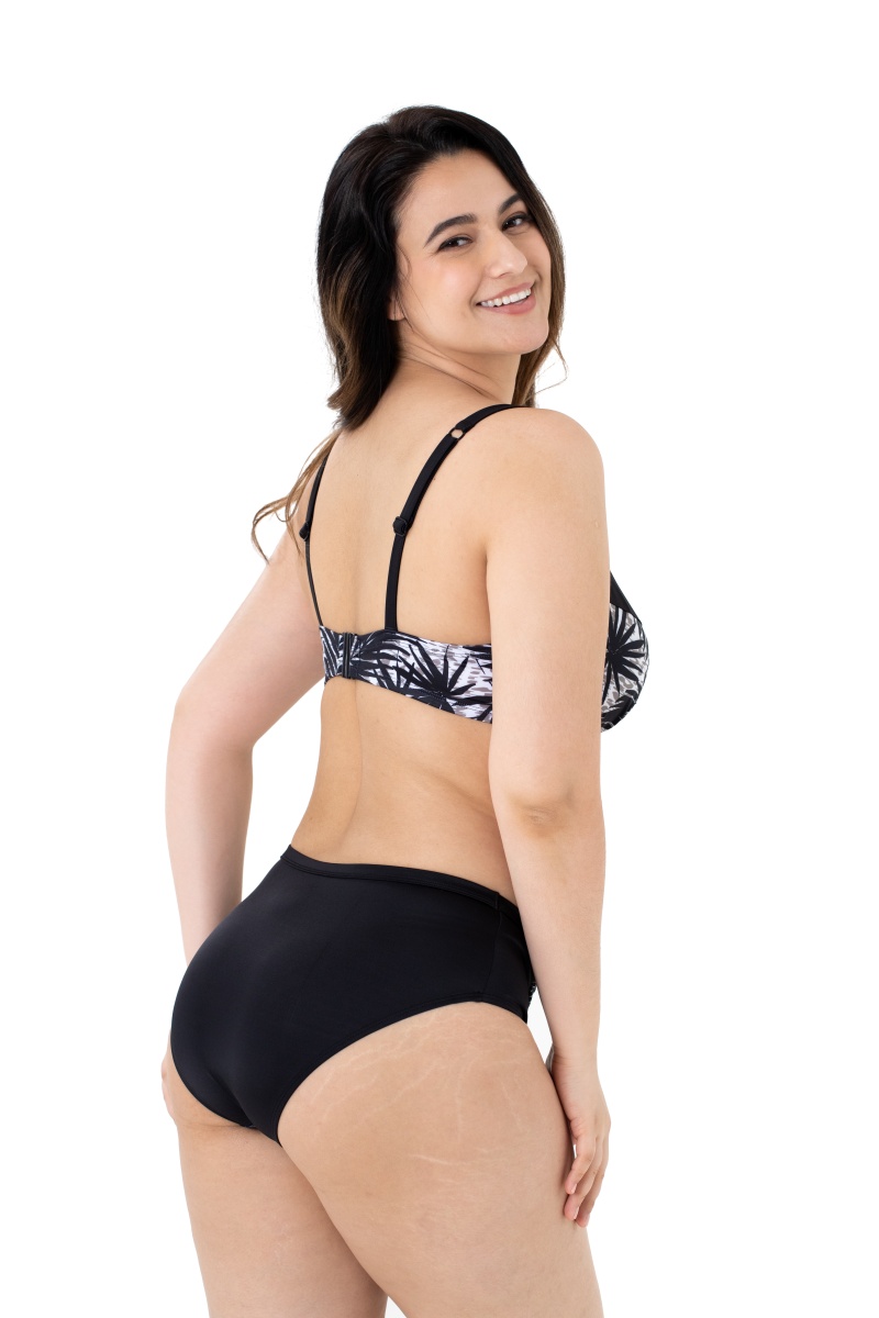 Γυναικείο Μαγιό Bikini Top μπανέλα Μικρή ενίσχυση ECO FIBRES DORINA BAKO D000541MI010-WH0010 E-F Cup Μαύρο-Λευκό
