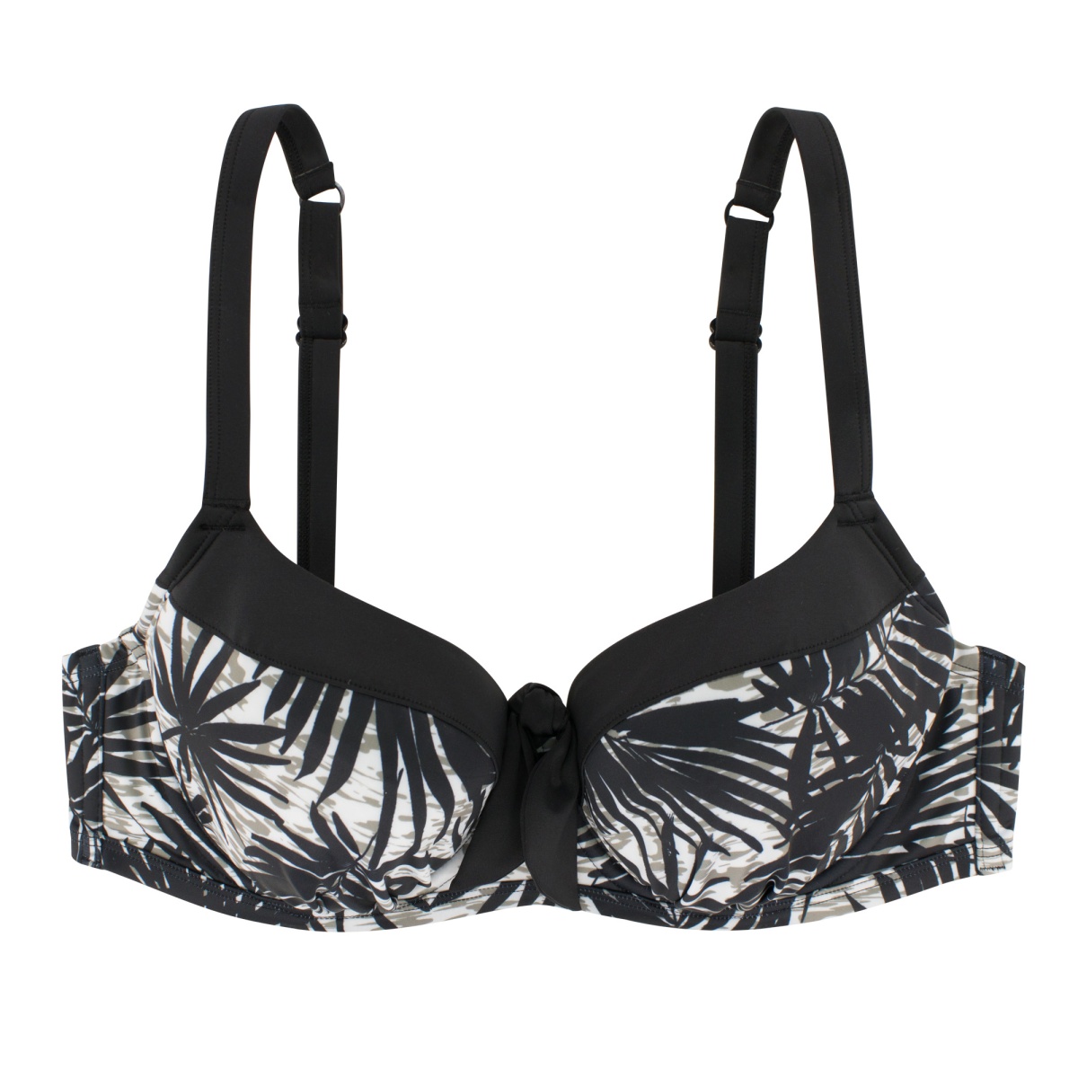 Γυναικείο Μαγιό Bikini Top μπανέλα Μικρή ενίσχυση ECO FIBRES DORINA BAKO D000541MI010-WH0010 E-F Cup Μαύρο-Λευκό