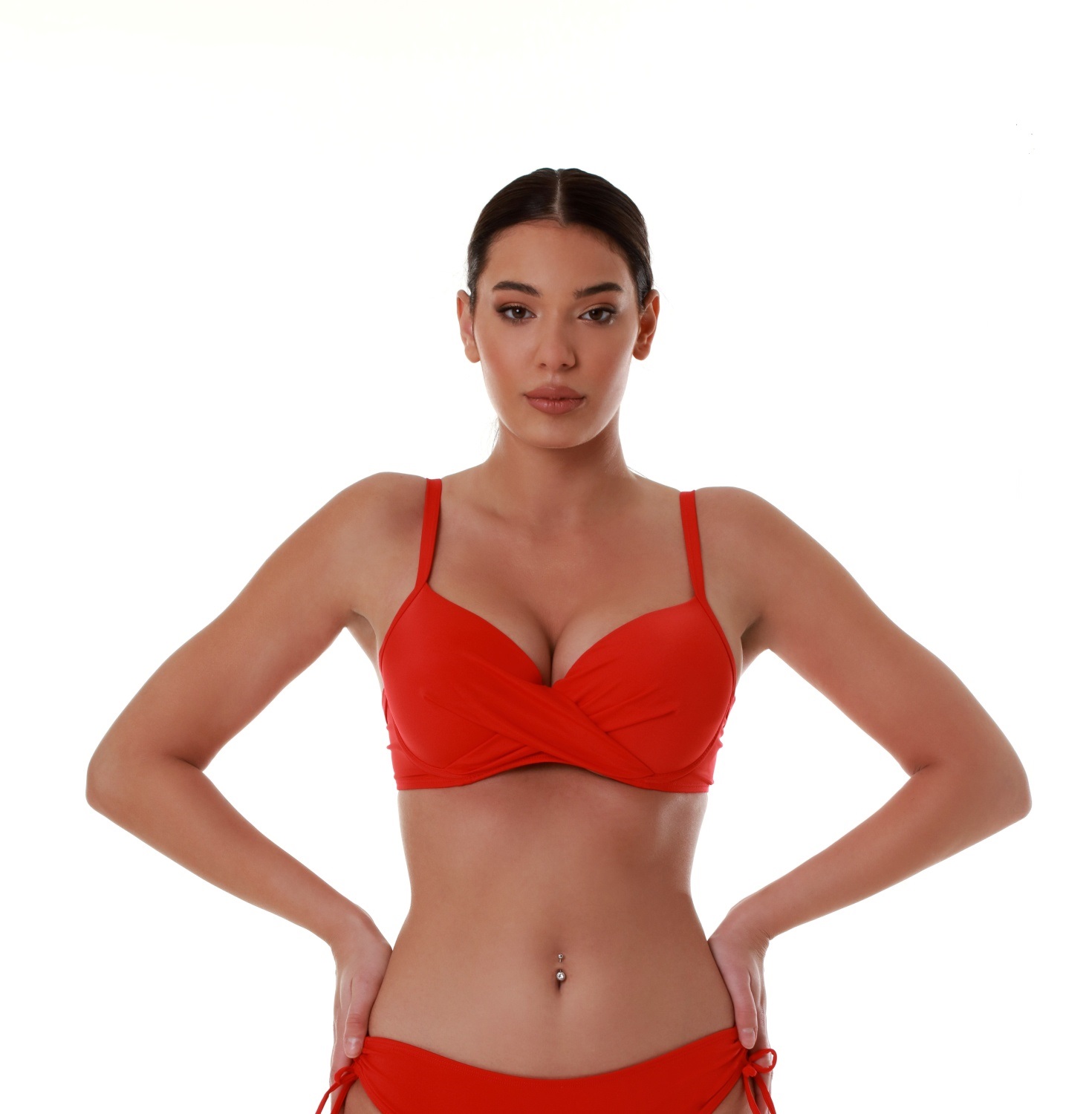 Γυναικείο Μαγιό Bikini Top Bluepoint 26066098D-07 D Cup Κόκκινο