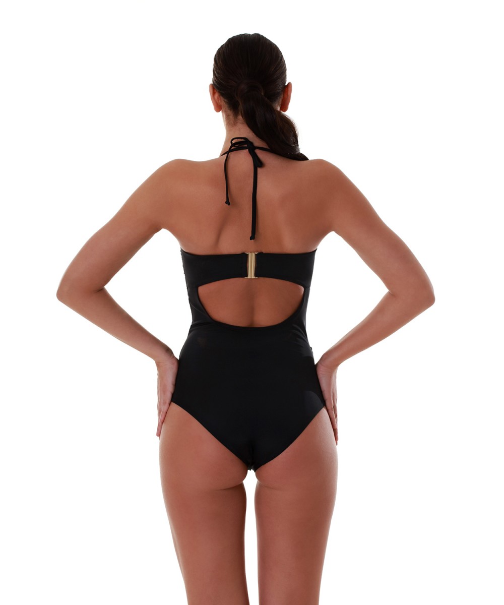 Γυναικείο ολόσωμο strapless μαγιό Bluepoint 26058097D-02 D Cup ΜΑΥΡΟ