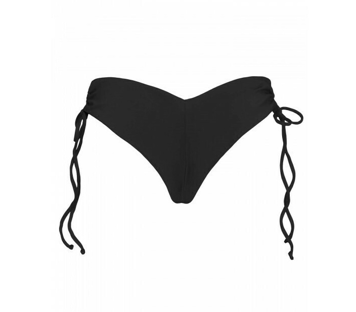 Γυναικείο μαγιό bikini bottom brazilian με Σούρα κόψιμο V BLUEPOINT 23065093-02 ΜΑΥΡΟ