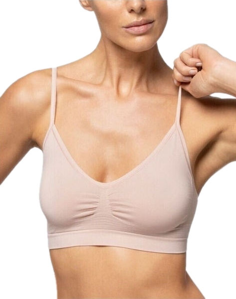 Γυναικείο Μπουστάκι Microfiber Χωρίς Ραφές Διαπνέον pompea 89631552 ΜΠΕΖ