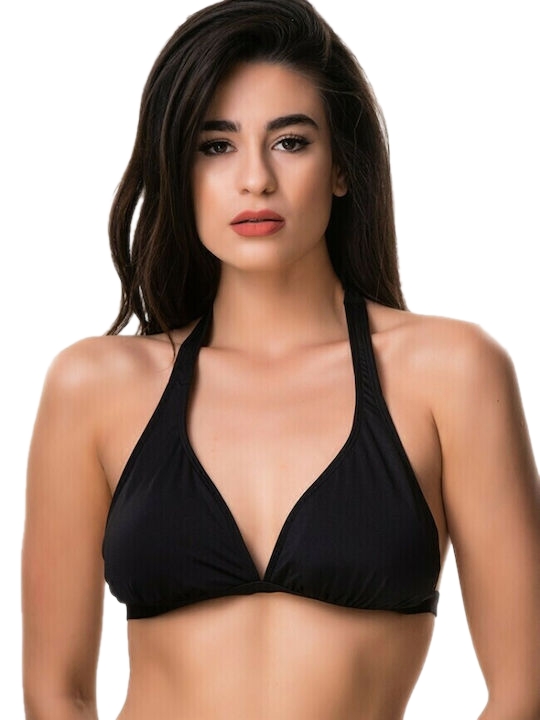 Γυναικείο Μαγιό Τρίγωνο Σταθερό bikini top BLU4U 26366082D-02 D Cup ΜΑΥΡΟ
