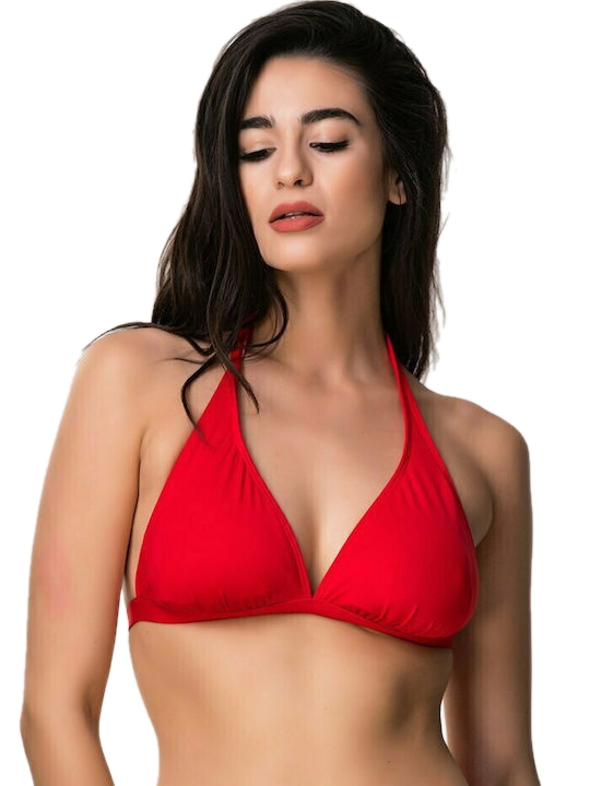 Γυναικείο Μαγιό Τρίγωνο bikini top FASHION SOLIDS BLU4U 26366082D-1-07 D Cup ΚΟΚΚΙΝΟ 