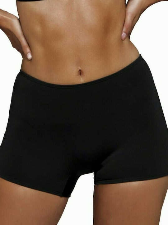 Γυναικείο μαγιό Boxer μακρύ FASHION SOLIDS Blu4u 26365087-02 ΜΑΥΡΟ