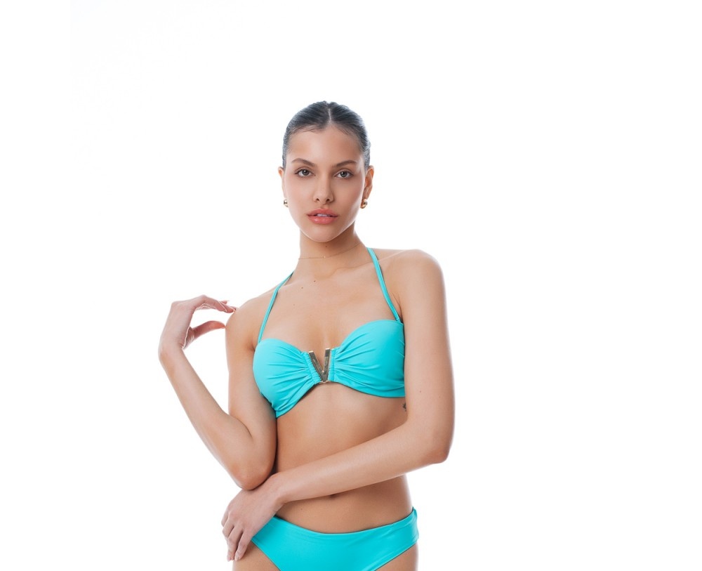 Γυναικείο Μαγιό Strapless Αποσπώμενη Ενίσχυση Μπανέλα SOLIDS BLUEPOINT 25066096-09 CUP B ΠΕΤΡΟΛ
