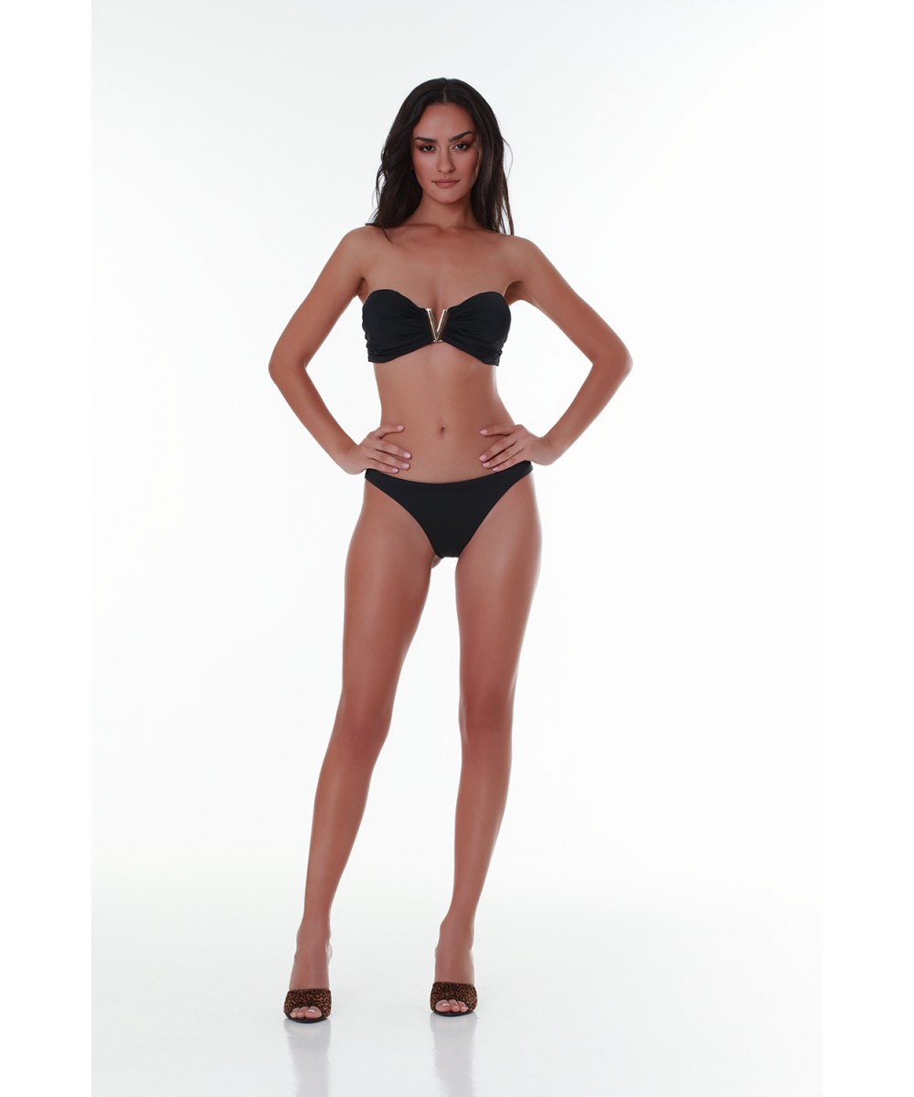Γυναικείο μαγιό Strapless SOLIDS BLUEPOINT 25066096-02 CUP B ΜΑΥΡΟ