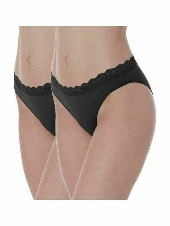 Γυναικείο εσώρουχο Slip Tai Bamboo Eco Friendly Δύο Τεμάχια APPLE 0222300 BLACK BLACK