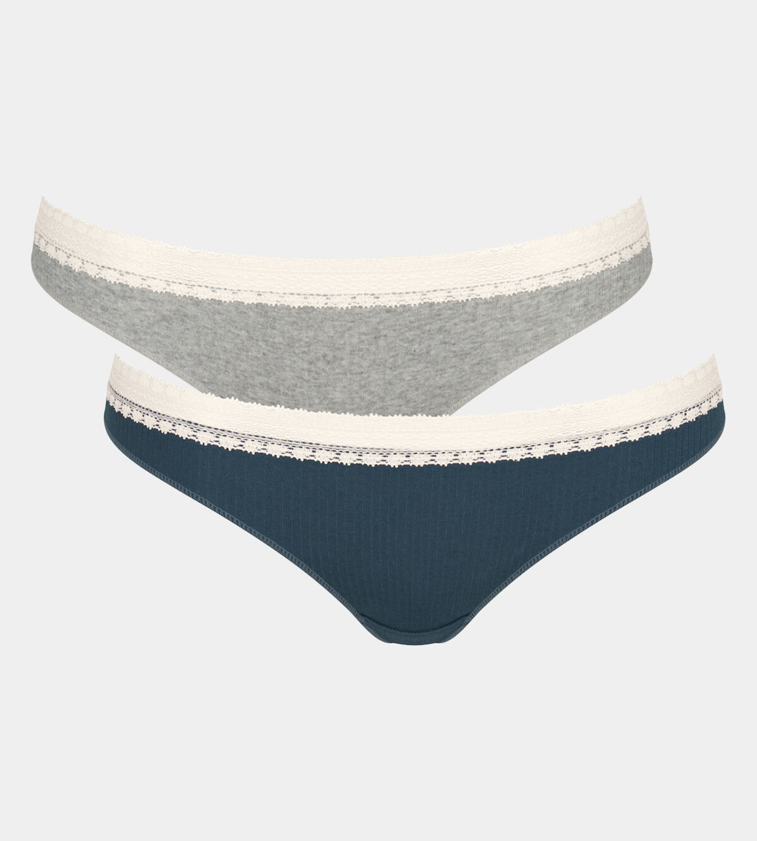 Γυναικείο Eσώρουχο 2PACK Βαμβακερό ριπ Sloggi GO Brazil C2P 10213087-M007 ΜΠΛΕ ΓΚΡΙ