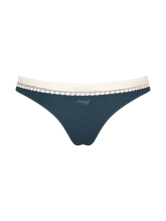 Γυναικείο Eσώρουχο 2PACK Βαμβακερό ριπ Sloggi GO Brazil C2P 10213087-M007 ΜΠΛΕ ΓΚΡΙ