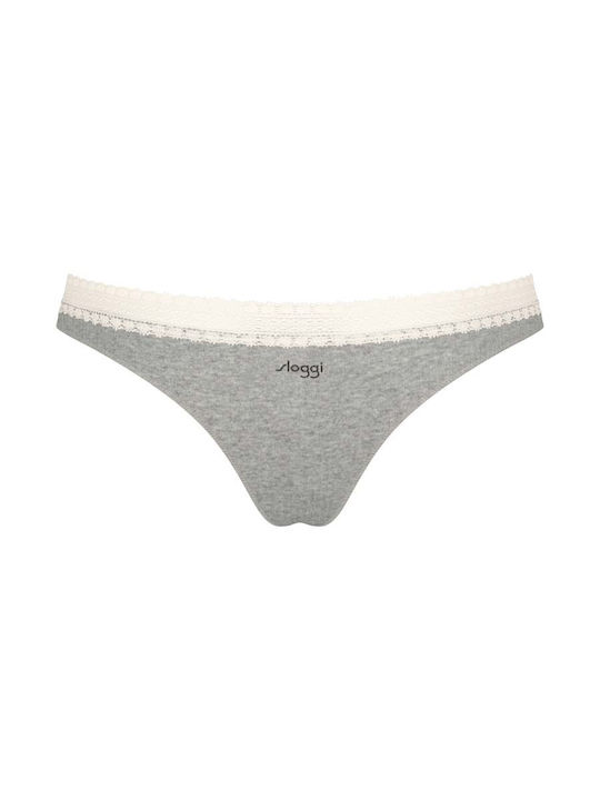 Γυναικείο Eσώρουχο 2PACK Βαμβακερό ριπ Sloggi GO Brazil C2P 10213087-M007 ΜΠΛΕ ΓΚΡΙ