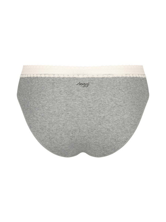 Γυναικείο Eσώρουχο 2PACK Βαμβακερό ριπ Sloggi GO RIBBED TAI 10213095-M007 ΜΠΛΕ ΓΚΡΙ