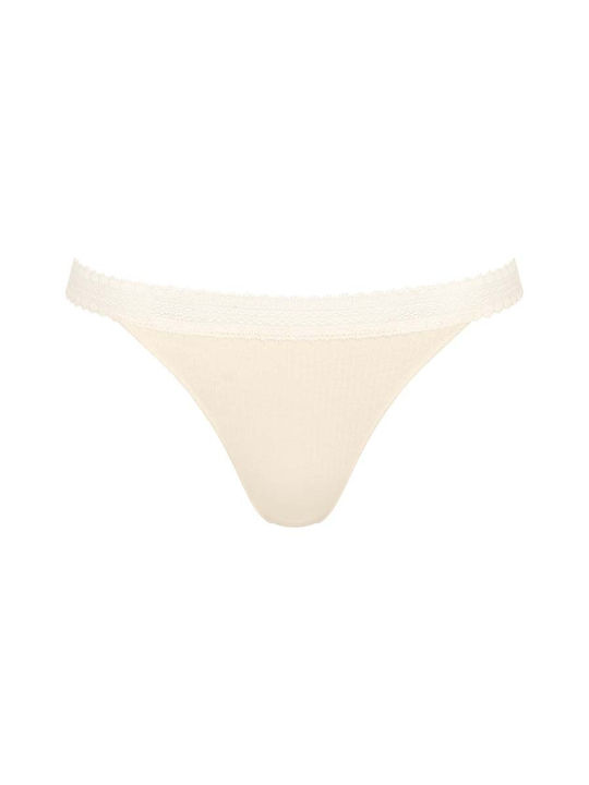 Γυναικείο Eσώρουχο 2PACK Βαμβακερό ριπ Sloggi GO RIBBED TANGA 10213088-M003 ΜΠΕΖ ΚΑΦΕ
