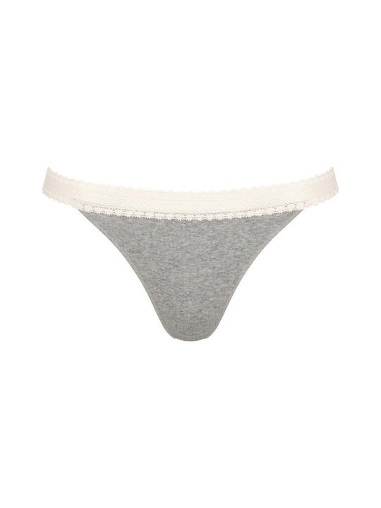Γυναικείο Eσώρουχο 2PACK Βαμβακερό ριπ Sloggi GO RIBBED TANGA 10213088-M007 ΜΠΛΕ ΓΚΡΙ