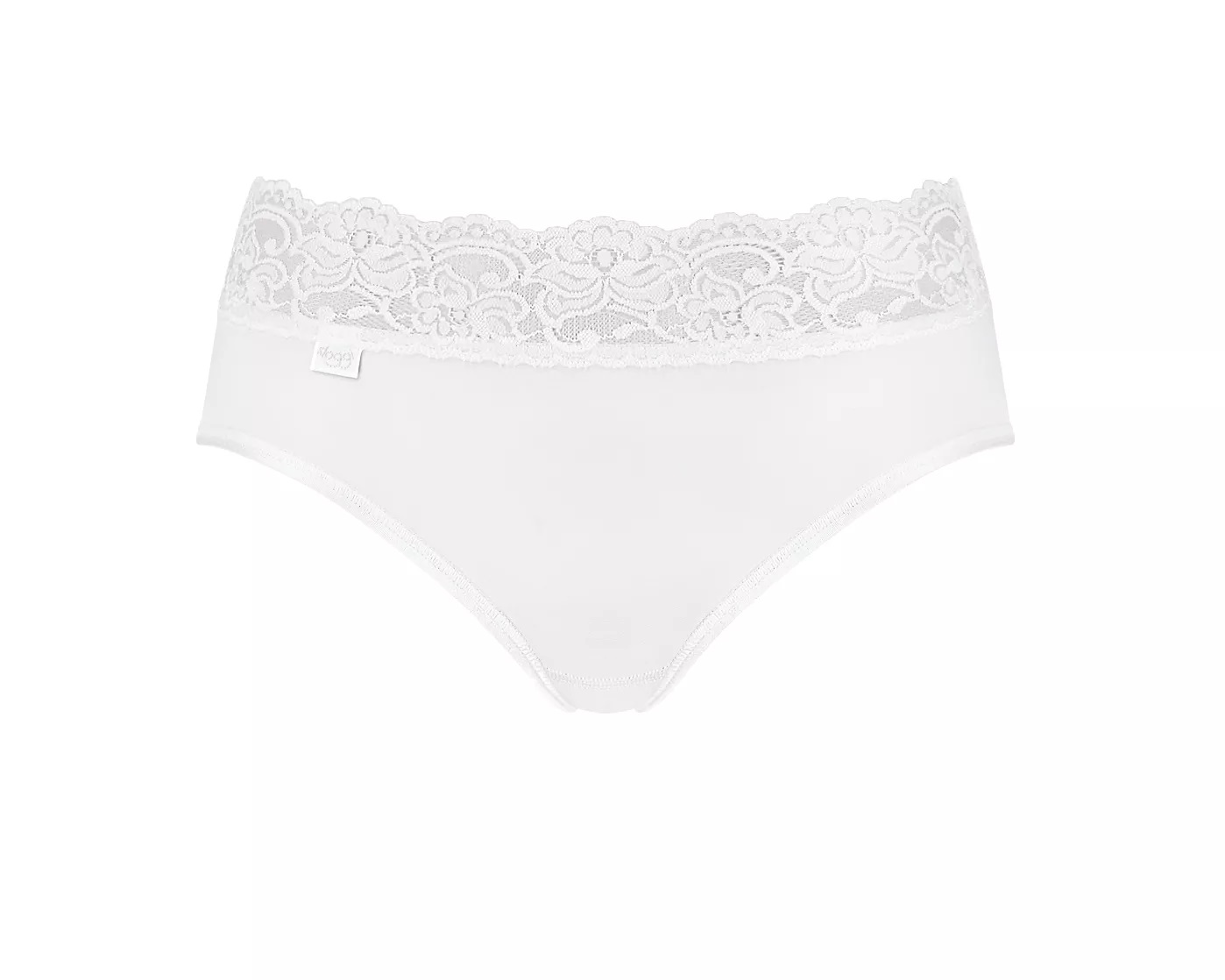 Γυναικεία slip Βαμβάκι Micro Cotton Microfibre Δαντέλα Sloggi Romance Midi 10031896-0003 ΛΕΥΚΟ