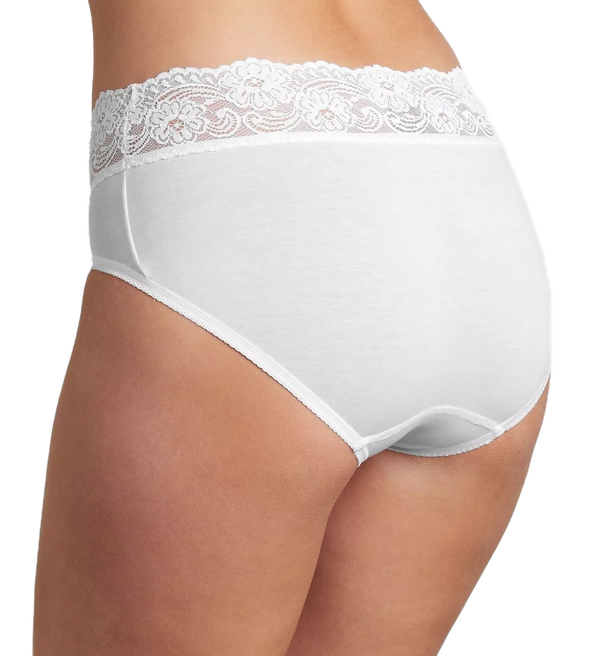 Γυναικεία slip Βαμβάκι Micro Cotton Microfibre Δαντέλα Sloggi Romance Midi 10031896-0003 ΛΕΥΚΟ