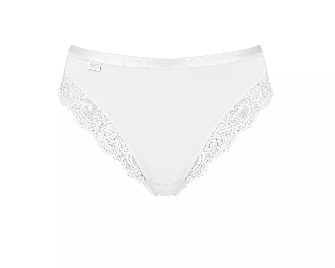 Γυναικεία slip Βαμβάκι Micro Cotton Microfibre Δαντέλα Sloggi Romance Tai 10031895-0003 ΛΕΥΚΟ