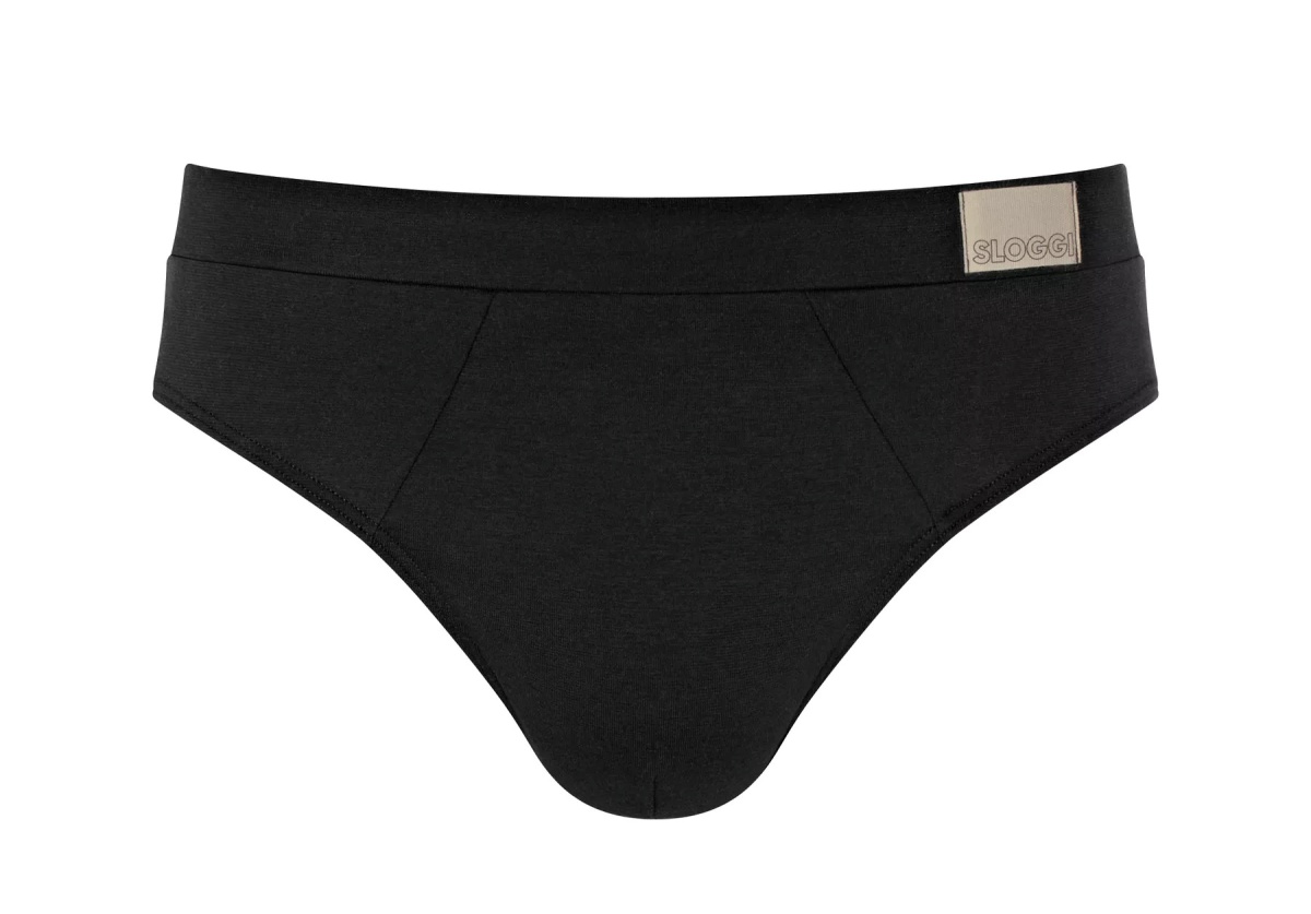 Ανδρικό εσώρουχο slip BRIEF Βαμβακερό 2 PACK Εσωτερικό Λάστιχο SLOGGI GO NATURAL 10214623-0004-04 ΜΑΥΡΟ