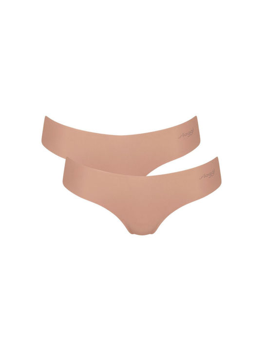 Γυναικείο εσώρουχο Slip laser cut Sloggi Zero Microfibre Hipstring 10214692-00ME-ME 2PACK ΜΠΕΖ