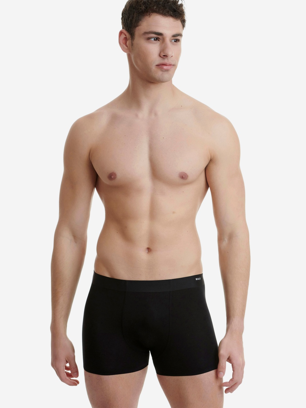 Ανδρικό εσώρουχο Boxer Bamboo Αόρατο Seamless HIPSTER Eco Friendly WALK W1771-02 ΜΑΥΡΟ