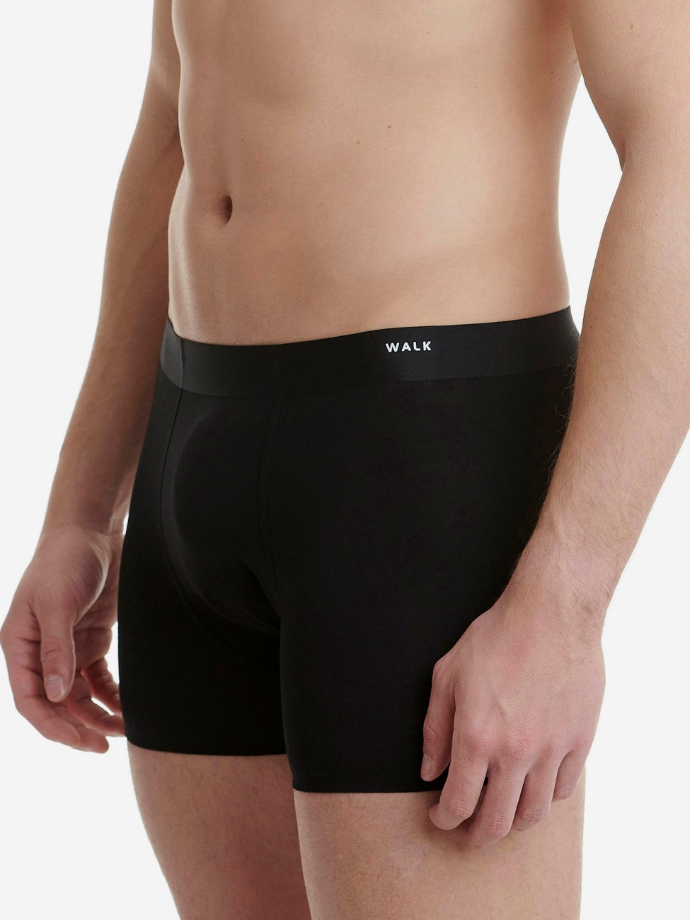 Ανδρικό εσώρουχο Boxer Bamboo Αόρατο Seamless HIPSTER Eco Friendly WALK W1771-02 ΜΑΥΡΟ
