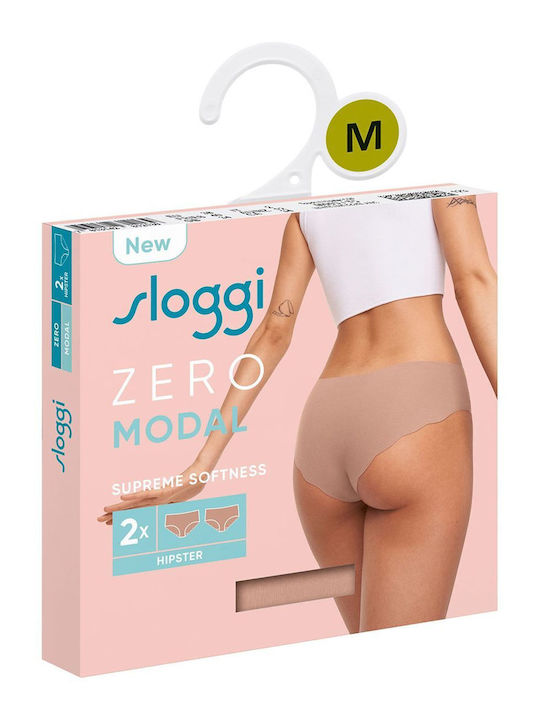 Γυναικείο Εσώρουχο Slip laser cut Sloggi Zero Modal 2.0 H Hipster 10214715-00ME 2PACK ΜΠΕΖ