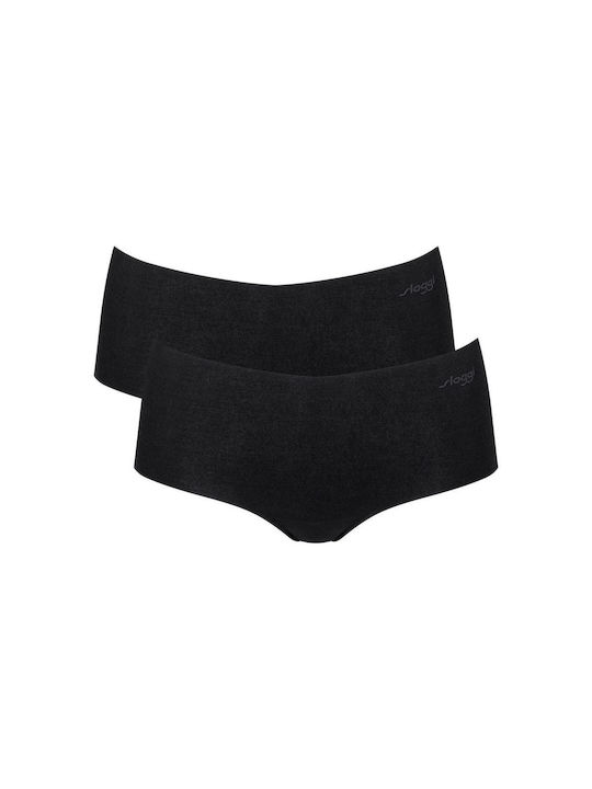 Γυναικείο Εσώρουχο Slip laser cut Sloggi Zero Modal 2.0 H Short  2PACK 10214679-0004 ΜΑΥΡΟ