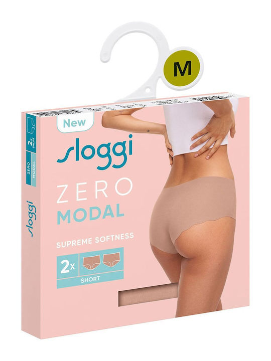 Γυναικείο Εσώρουχο Slip laser cut Sloggi Zero Modal 2.0 H Short 10214679-00ME 2PACK ΜΠΕΖ