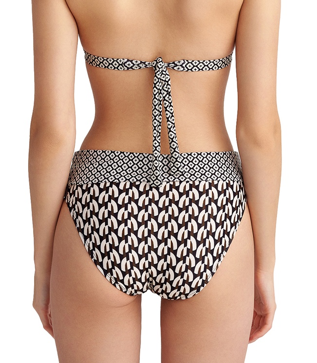 Γυναικείο ψηλόμεσο μαγιό Με Μπάσκα Φάσα Bikini Bottom SHELLS BLU4U 24365055-02 ΜΑΥΡΟ