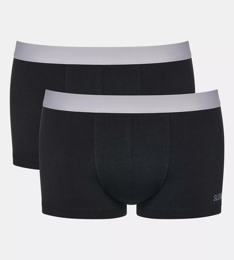 Ανδρικό Εσώρουχο Boxer Μποξεράκι Βαμβακερό 2 PACK Εξωτερικό Λάστιχο SLOGGI MEN GO ABC 2.0 H HIPSTER 2P 10217770-0004 ΜΑΥΡΟ