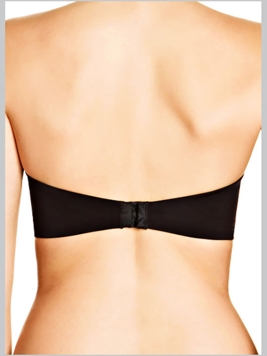 Σουτιέν Ultimate Strapless Push Up Hand Support Αόρατη Μπανέλα Βαθύ Ντεκολτέ Wonderbra W032D-1001 ΜΑΥΡΟ