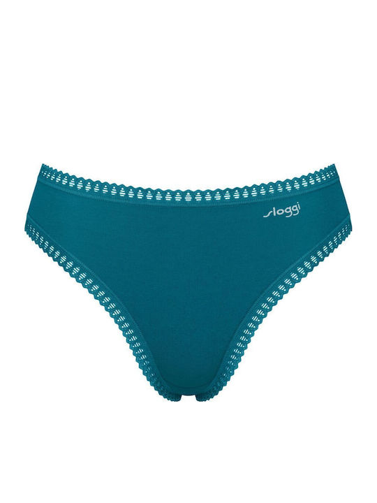 Γυναικείo εσώρουχo 3PACK TAI Sloggi GO Crush H High leg C3P 10219672-V022 ΠΕΤΡΟΛ ΓΚΡΙ ΕΜΠΡΙΜΕ