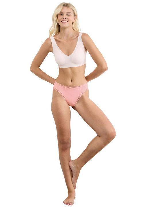 Γυναικείo εσώρουχo 3PACK TAI Sloggi GO Crush H High leg C3P 10219672-M005 ΛΕΥΚΟ-ΡΟΖ-ΚΟΡΑΛΙ