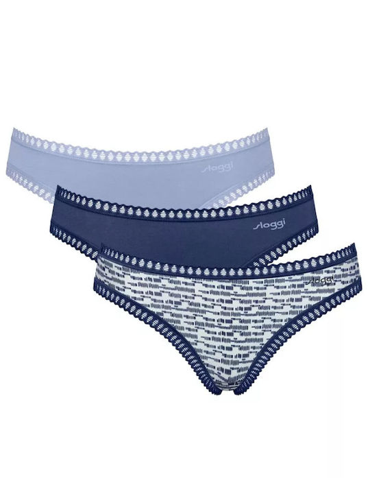 Γυναικείo εσώρουχo 3PACK sloggi GO Crush H Mini C3P 10219682 -V003 - ΜΠΛΕ ΣΙΕΛ ΕΜΠΡΙΜΕ